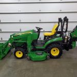 John Deere Mini tractor with backhoe and front loader