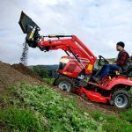 Mini Massey Ferguson tractor with front and backhoe loader - Image 2