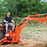 Mini Kubota with front and backhoe loader - Image 3