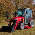 Mini Massey Ferguson tractor with front and backhoe loader - Image 3